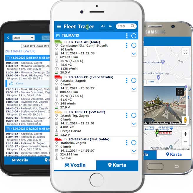 Fleet Tracer mobilna aplikacija za praćenje vozila