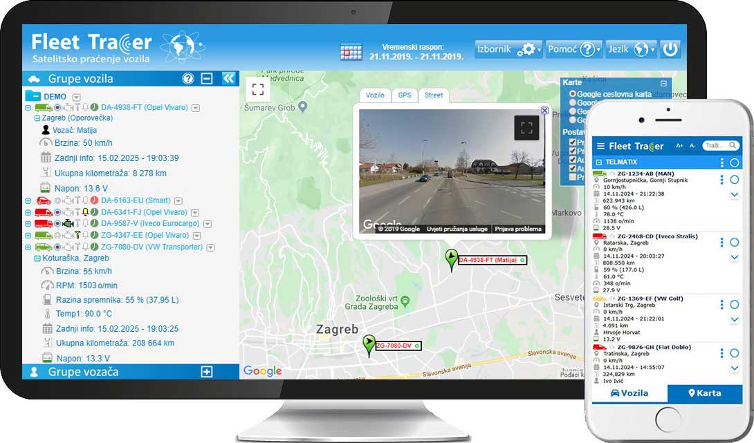 Fleet Tracer web aplikacija za praćenje vozila